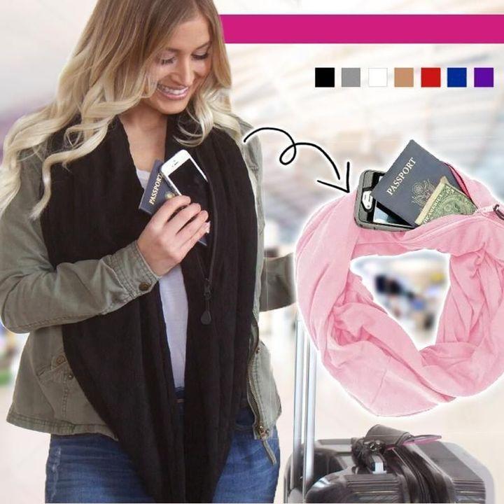 ANTI-THEFT VERSATILE TRAVEL SCARF