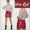 SHAPE™ Stretch-Leather Bodycon Mini Skirt