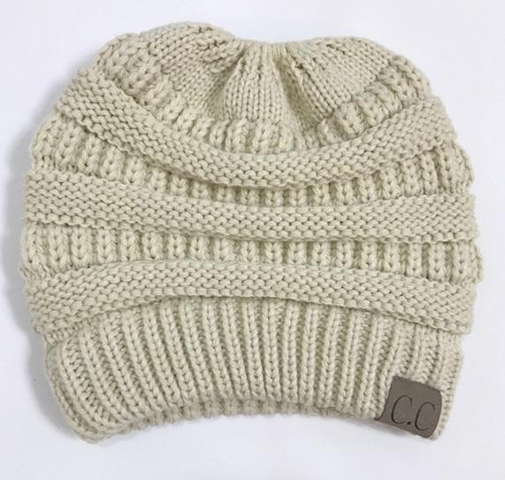 Soft Knit Ponytail Beanie Hats -50% Off