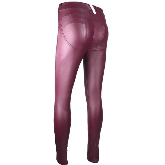 Elastic Shaping Hip Push Up Pants (Eco-Leather) -50% Off Today